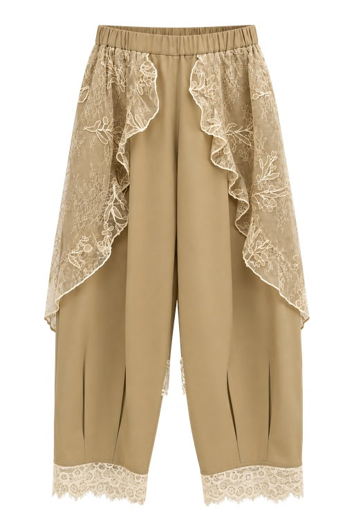 Calça Pantacourt Renda
