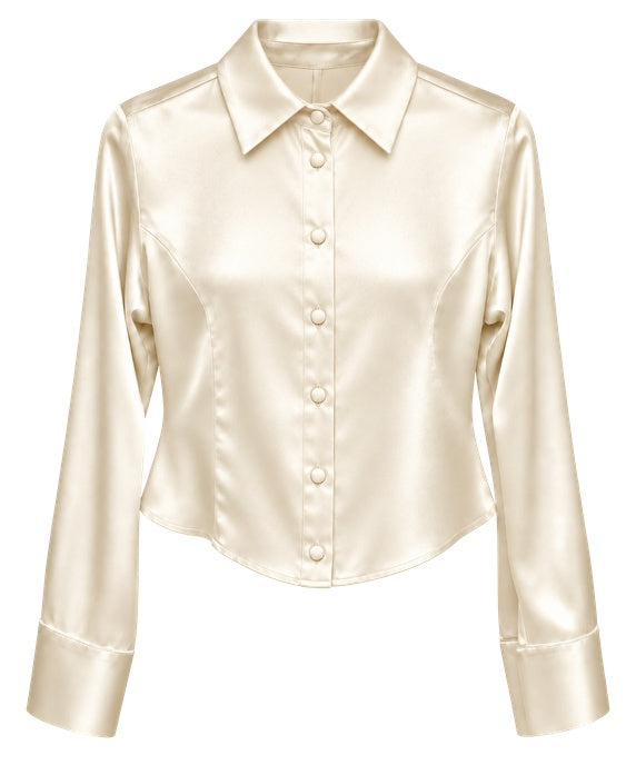 Camisa Acinturada Cetim