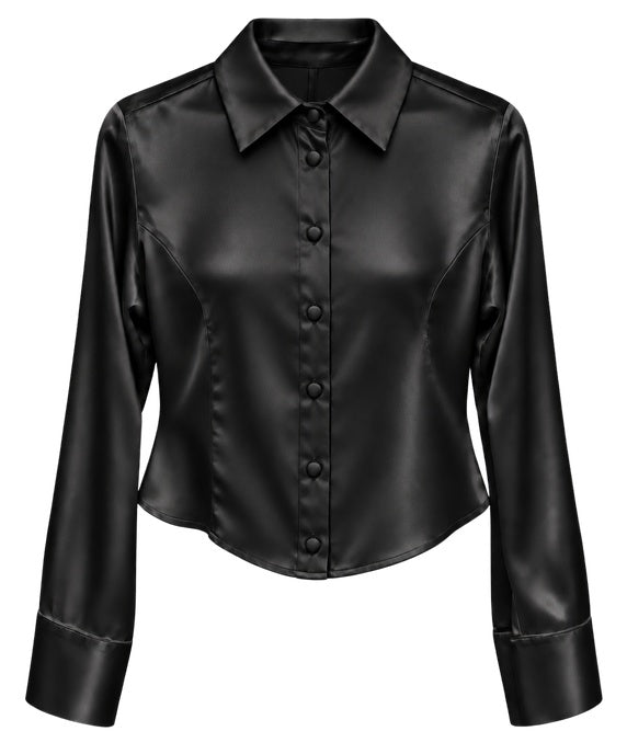 Camisa Acinturada Cetim