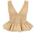 Blusa Peplum Renda Bordada