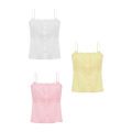 Blusa Alça Algodão com Renda