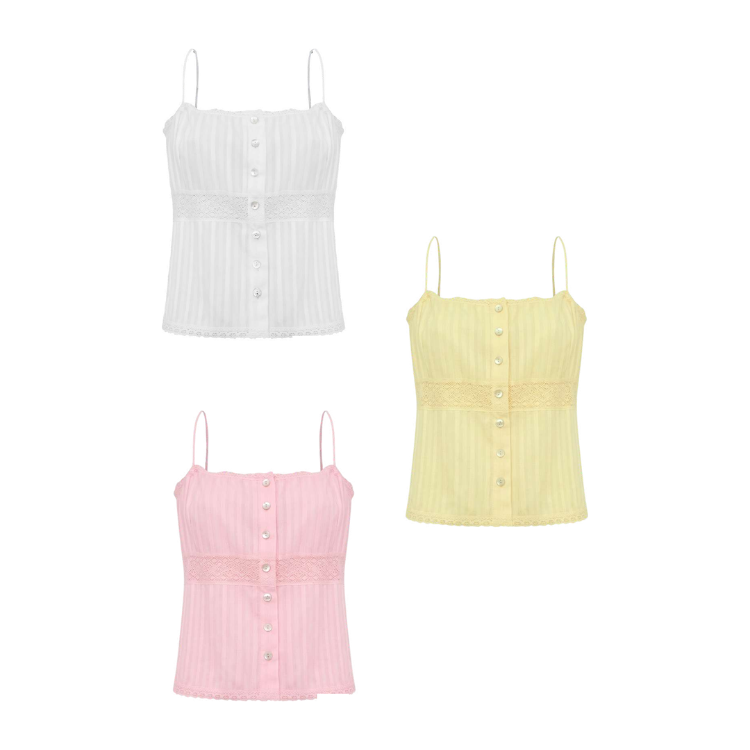 Blusa Alça Algodão com Renda