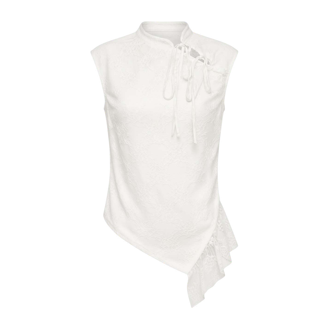 Blusa Renda Gola Chinesa
