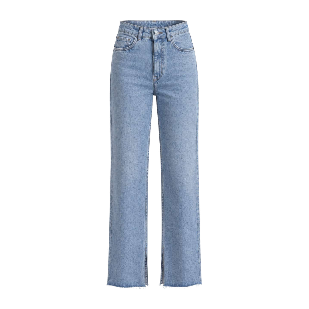 Calça Jeans com Fenda